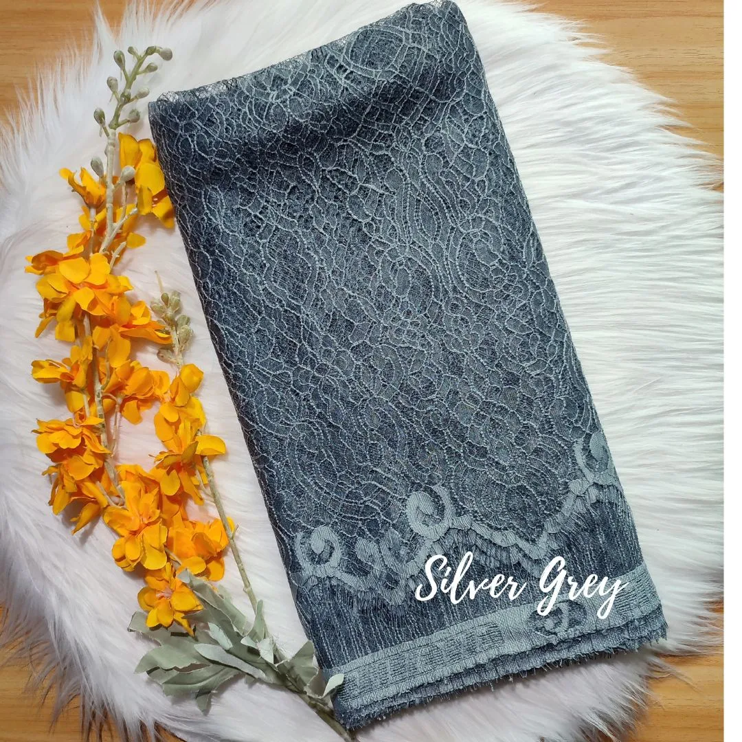 PANEL BRUKAT CHANTILLY - [ KODE 4982 ] - GRADE B -  BAHAN KEBAYA - GAUN PENGANTIN - BUSANA PESTA view 3