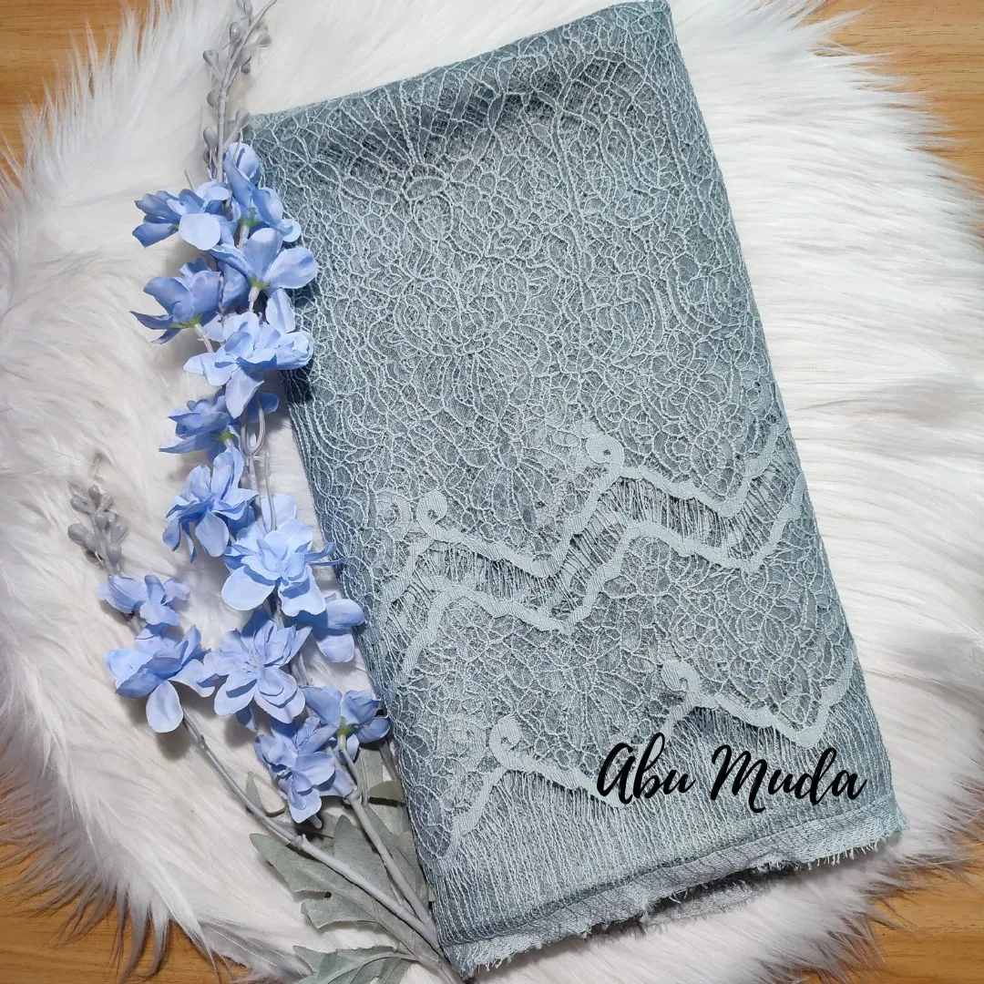 PANEL BRUKAT CHANTILLY - [ KODE 5076A ] - GRADE B - KEBAYA MODERN - GAUN PENGANTIN - BUSANA PESTA view 3