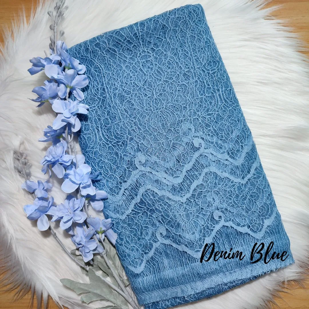 PANEL BRUKAT CHANTILLY - [ KODE 5076A ] - GRADE B - KEBAYA MODERN - GAUN PENGANTIN - BUSANA PESTA view 2