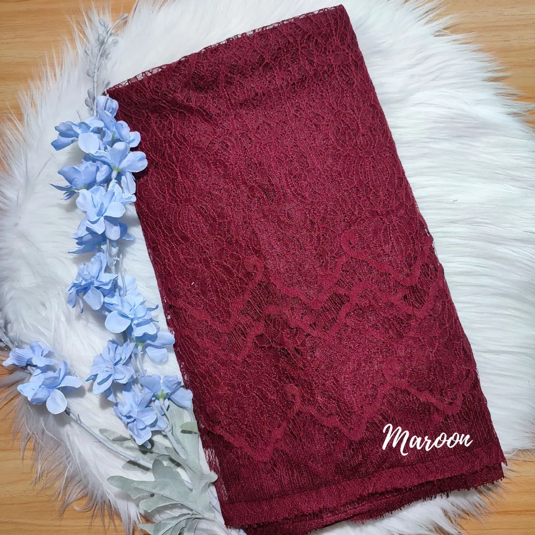PANEL BRUKAT CHANTILLY - [ KODE 5076A ] - GRADE B - KEBAYA MODERN - GAUN PENGANTIN - BUSANA PESTA view 8