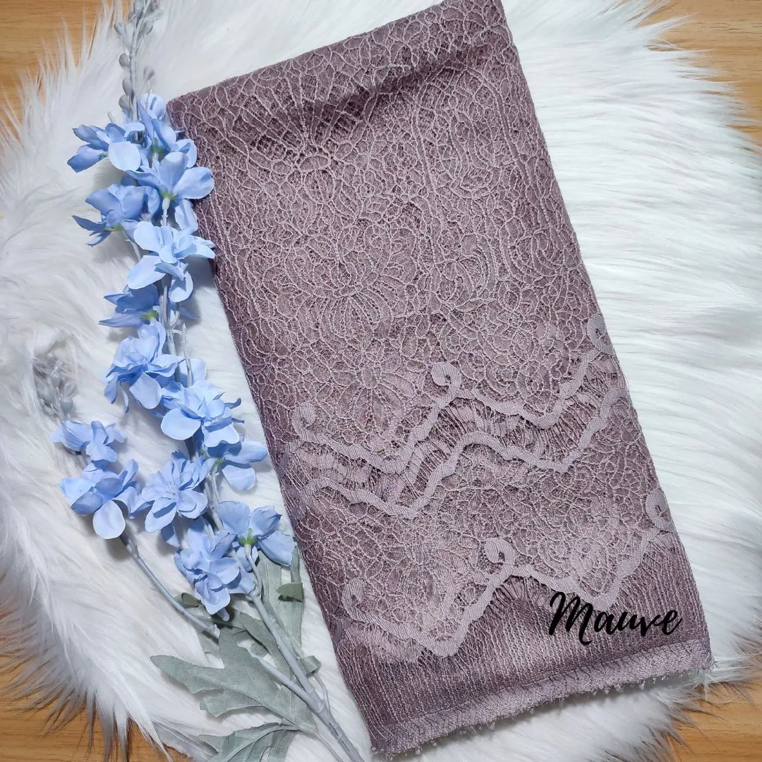 PANEL BRUKAT CHANTILLY - [ KODE 5076A ] - GRADE B - KEBAYA MODERN - GAUN PENGANTIN - BUSANA PESTA view 5