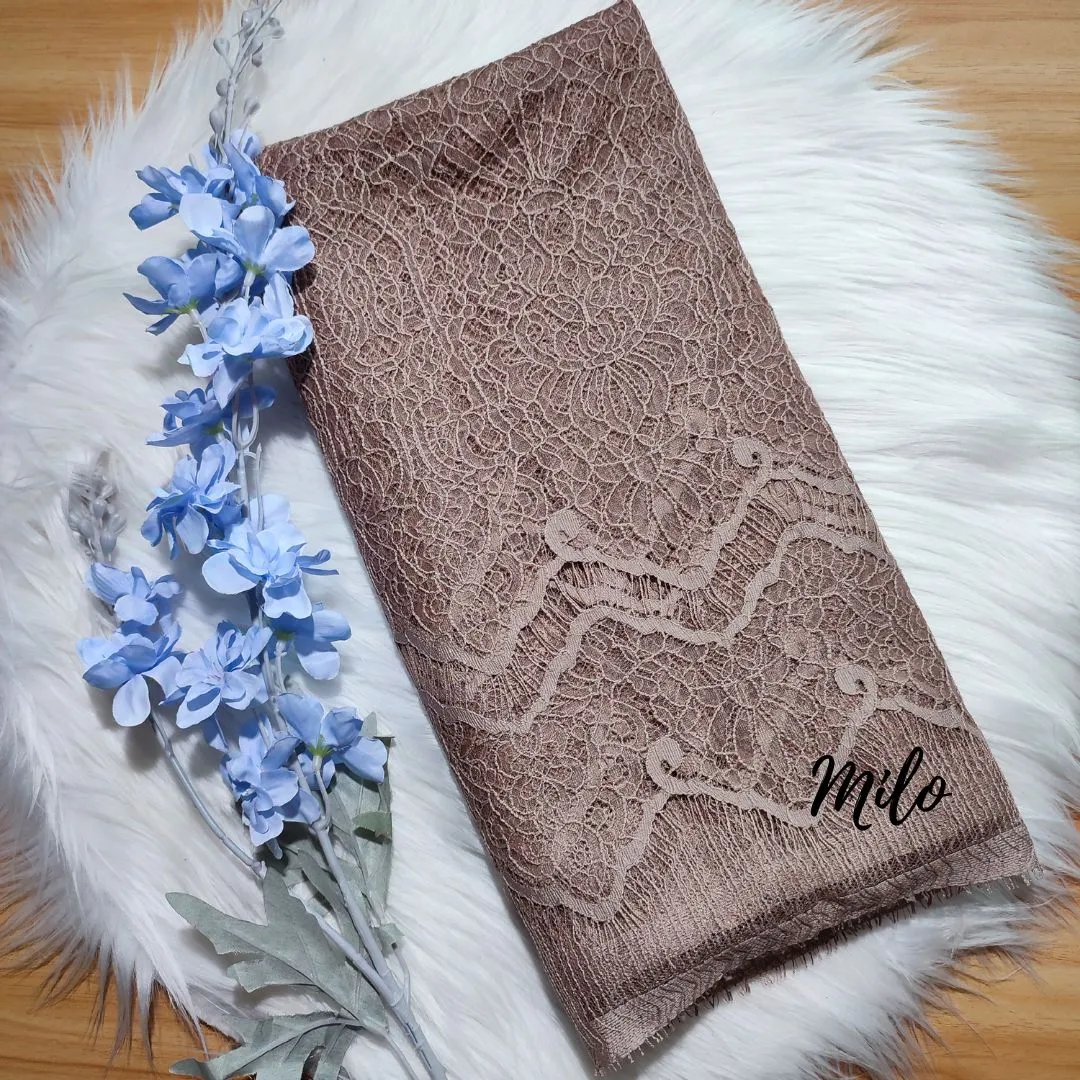 PANEL BRUKAT CHANTILLY - [ KODE 5076A ] - GRADE B - KEBAYA MODERN - GAUN PENGANTIN - BUSANA PESTA view 13