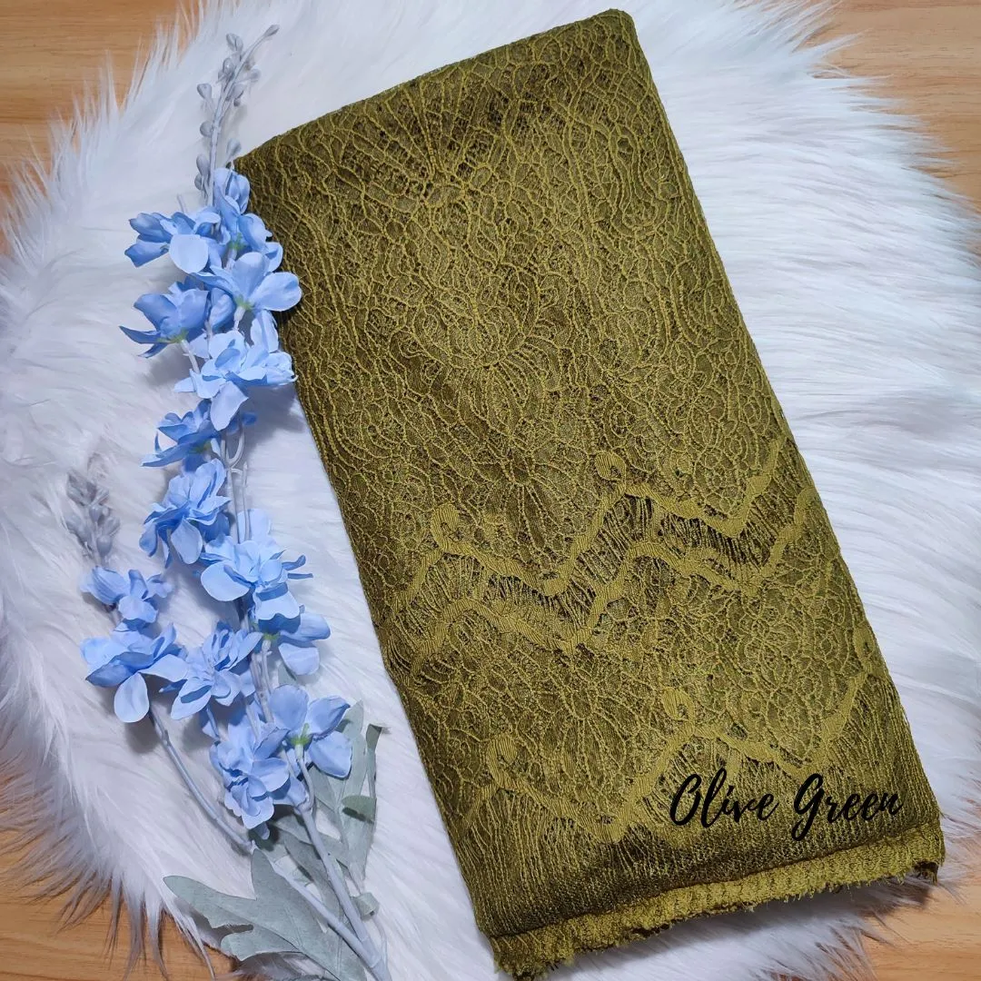 PANEL BRUKAT CHANTILLY - [ KODE 5076A ] - GRADE B - KEBAYA MODERN - GAUN PENGANTIN - BUSANA PESTA view 6