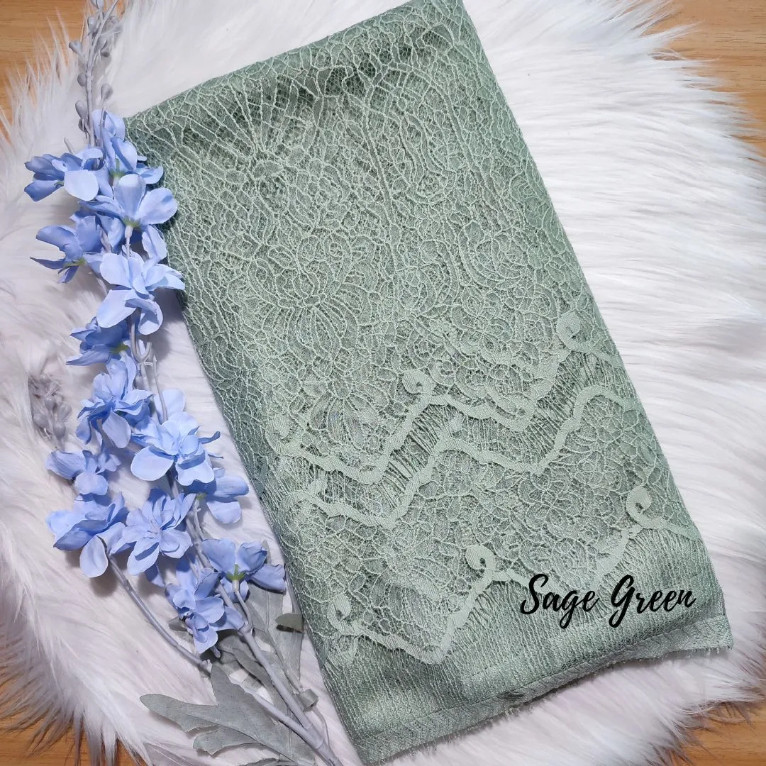 PANEL BRUKAT CHANTILLY - [ KODE 5076A ] - GRADE B - KEBAYA MODERN - GAUN PENGANTIN - BUSANA PESTA view 7