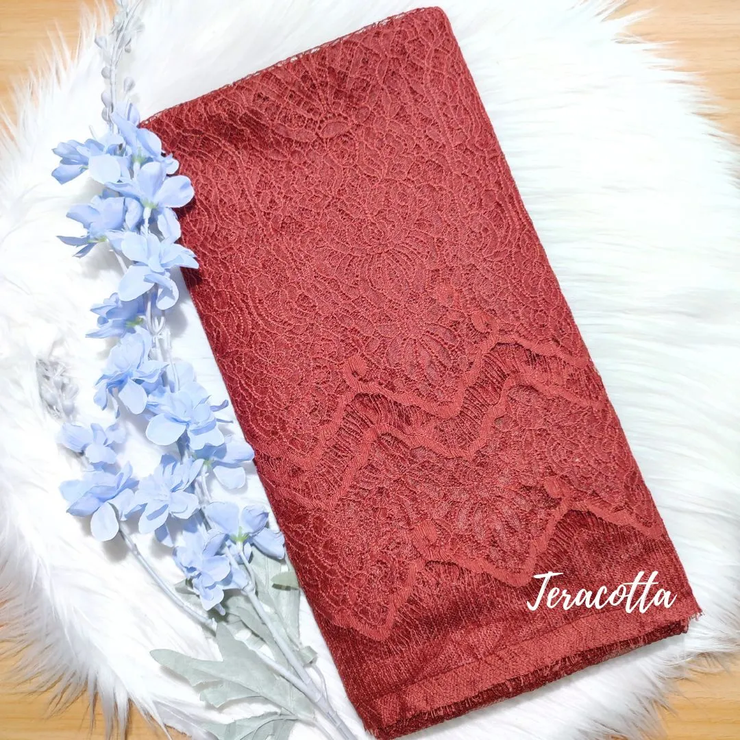 PANEL BRUKAT CHANTILLY - [ KODE 5076A ] - GRADE B - KEBAYA MODERN - GAUN PENGANTIN - BUSANA PESTA view 9