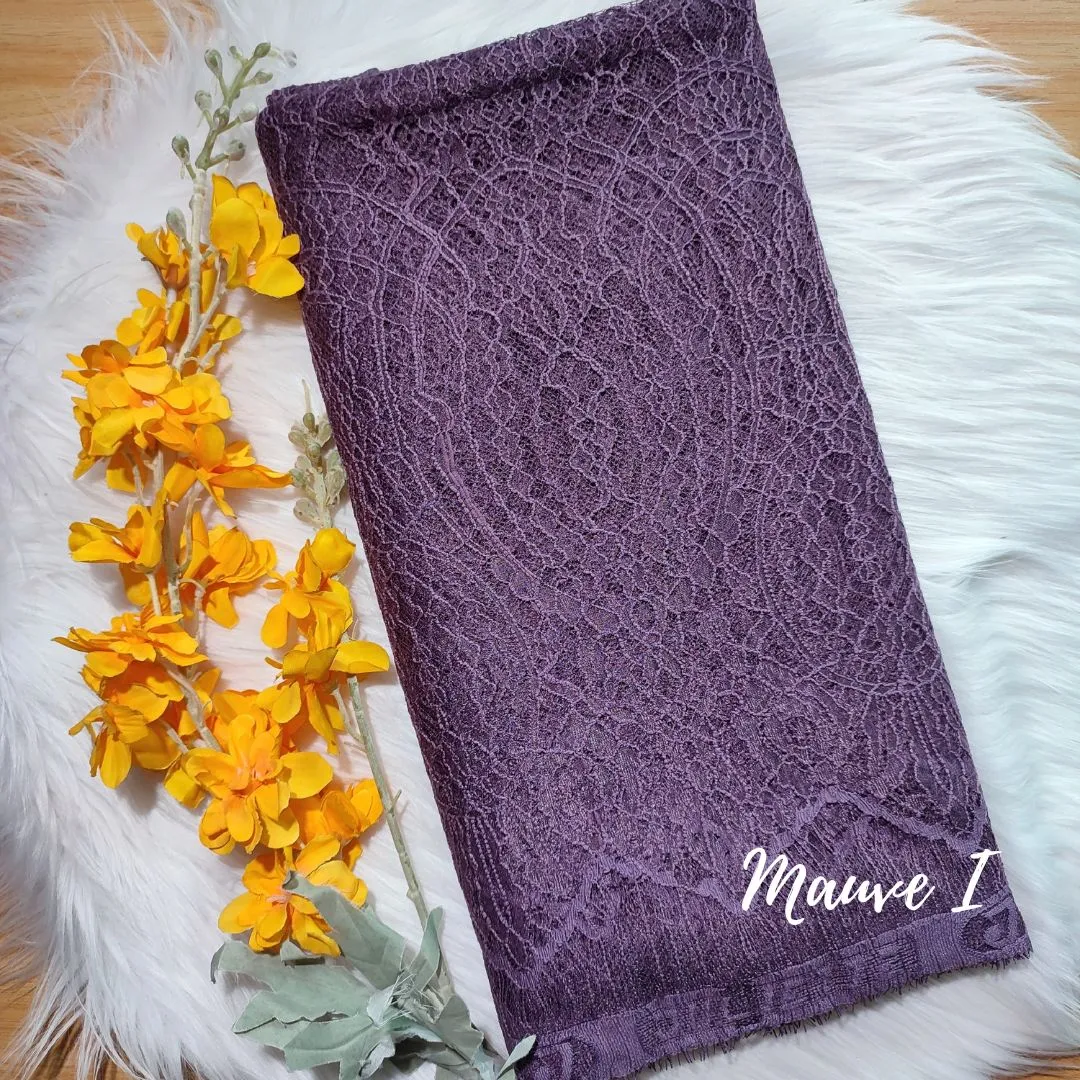 PANEL BRUKAT CHANTILLY - [ KODE 5283 ] - GRADE B -  BAHAN KEBAYA - GAUN PENGANTIN - BUSANA PESTA view 3
