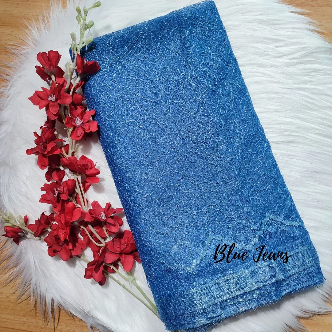 PANEL CHANTILLY METALIC - [ KODE 5219 ]  - GRADE B - BAHAN KEBAYA - GAUN PENGANTIN - FASHION MODERN view 9