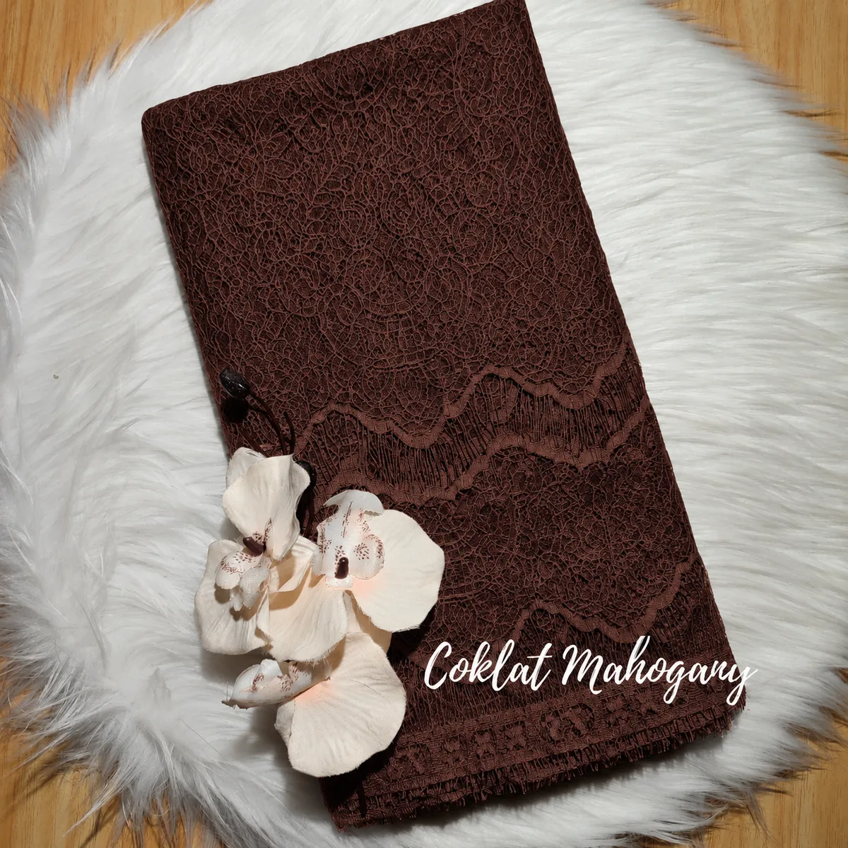 PANEL CHANTILLY POLOS - [ KODE 2475Q ] - GRADE B - BAHAN KEBAYA - GAUN PENGANTIN - BUSANA MODERN view 6