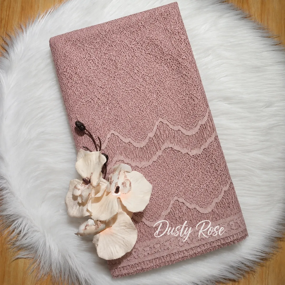 PANEL CHANTILLY POLOS - [ KODE 2475Q ] - GRADE B - BAHAN KEBAYA - GAUN PENGANTIN - BUSANA MODERN view 8