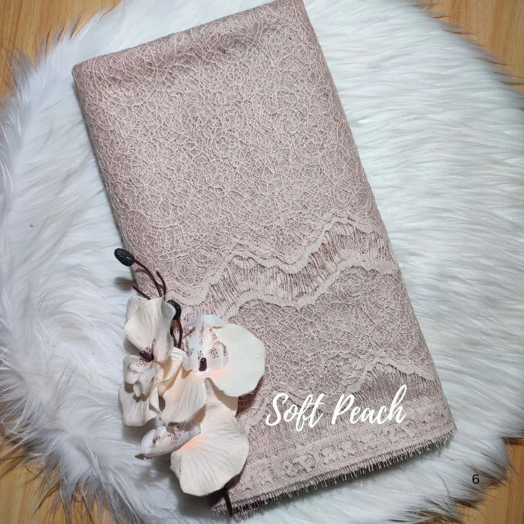 PANEL CHANTILLY POLOS - [ KODE 2475Q ] - GRADE B - BAHAN KEBAYA - GAUN PENGANTIN - BUSANA MODERN view 7