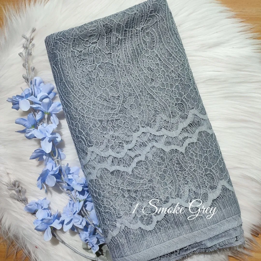 PANEL CHANTILLY POLOS - [ KODE 3945A ] - GRADE B - BAHAN KEBAYA - GAUN PENGANTIN - GAUN PESTA view 21