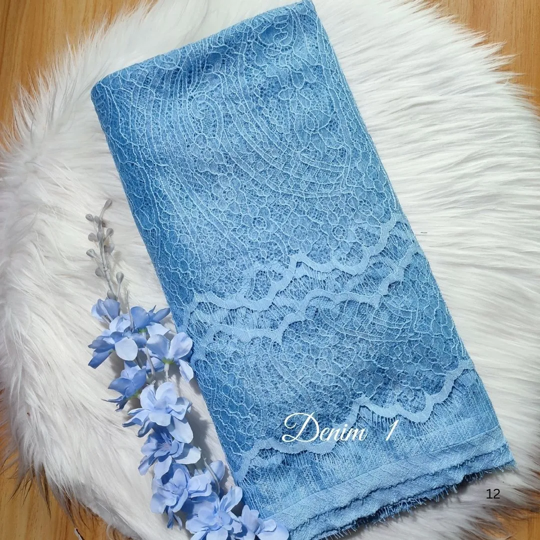 PANEL CHANTILLY POLOS - [ KODE 3945A ] - GRADE B - BAHAN KEBAYA - GAUN PENGANTIN - GAUN PESTA view 18