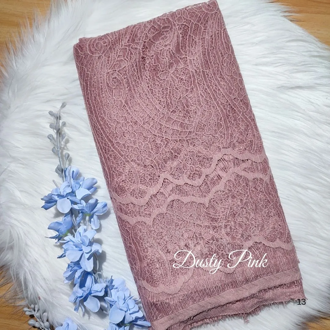 PANEL CHANTILLY POLOS - [ KODE 3945A ] - GRADE B - BAHAN KEBAYA - GAUN PENGANTIN - GAUN PESTA view 17