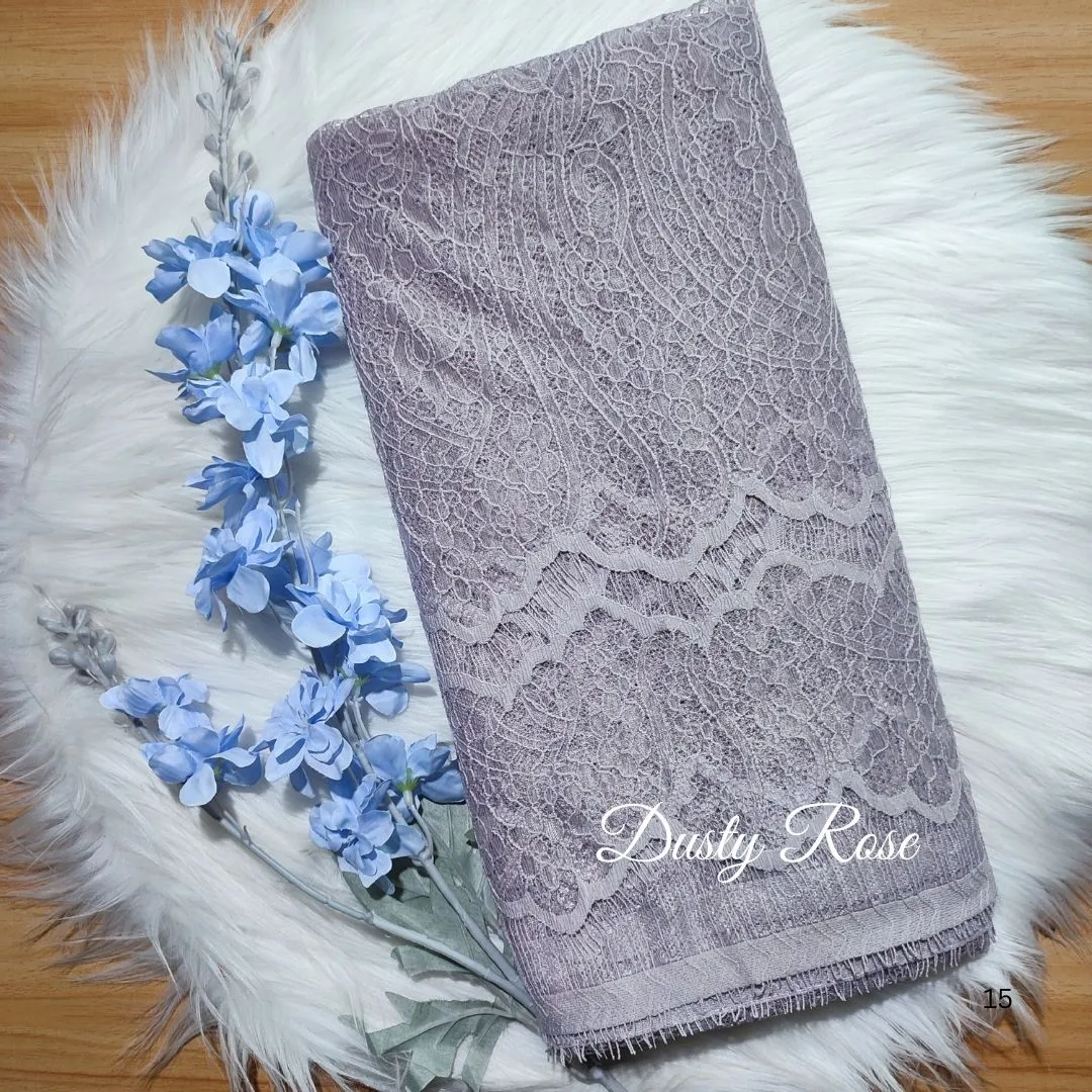 PANEL CHANTILLY POLOS - [ KODE 3945A ] - GRADE B - BAHAN KEBAYA - GAUN PENGANTIN - GAUN PESTA view 16