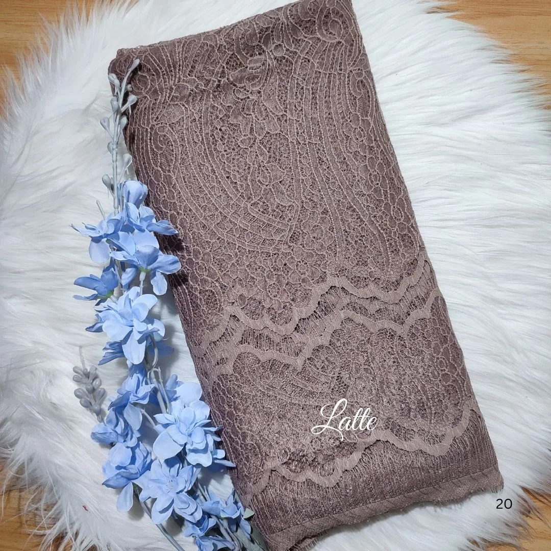 PANEL CHANTILLY POLOS - [ KODE 3945A ] - GRADE B - BAHAN KEBAYA - GAUN PENGANTIN - GAUN PESTA view 13