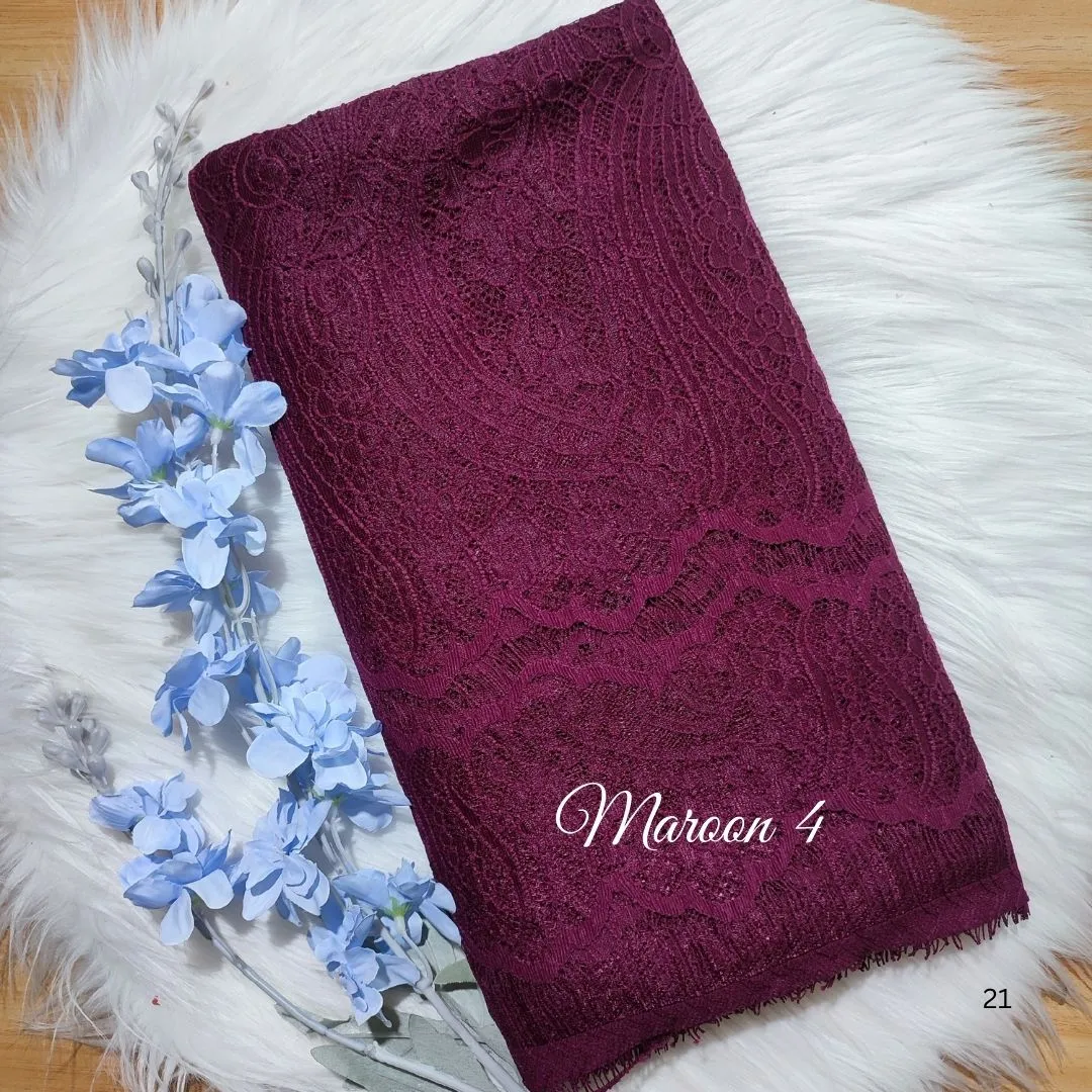 PANEL CHANTILLY POLOS - [ KODE 3945A ] - GRADE B - BAHAN KEBAYA - GAUN PENGANTIN - GAUN PESTA view 24