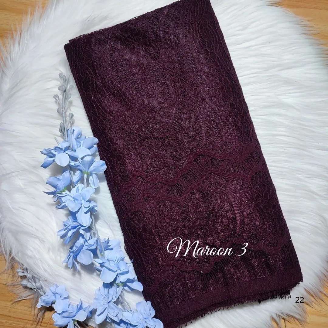 PANEL CHANTILLY POLOS - [ KODE 3945A ] - GRADE B - BAHAN KEBAYA - GAUN PENGANTIN - GAUN PESTA view 23