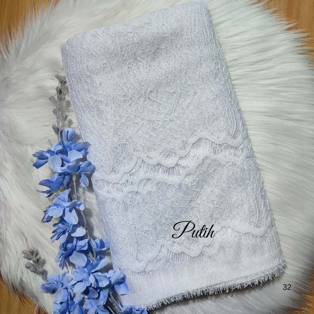 PANEL CHANTILLY POLOS - [ KODE 3945A ] - GRADE B - BAHAN KEBAYA - GAUN PENGANTIN - GAUN PESTA view 8
