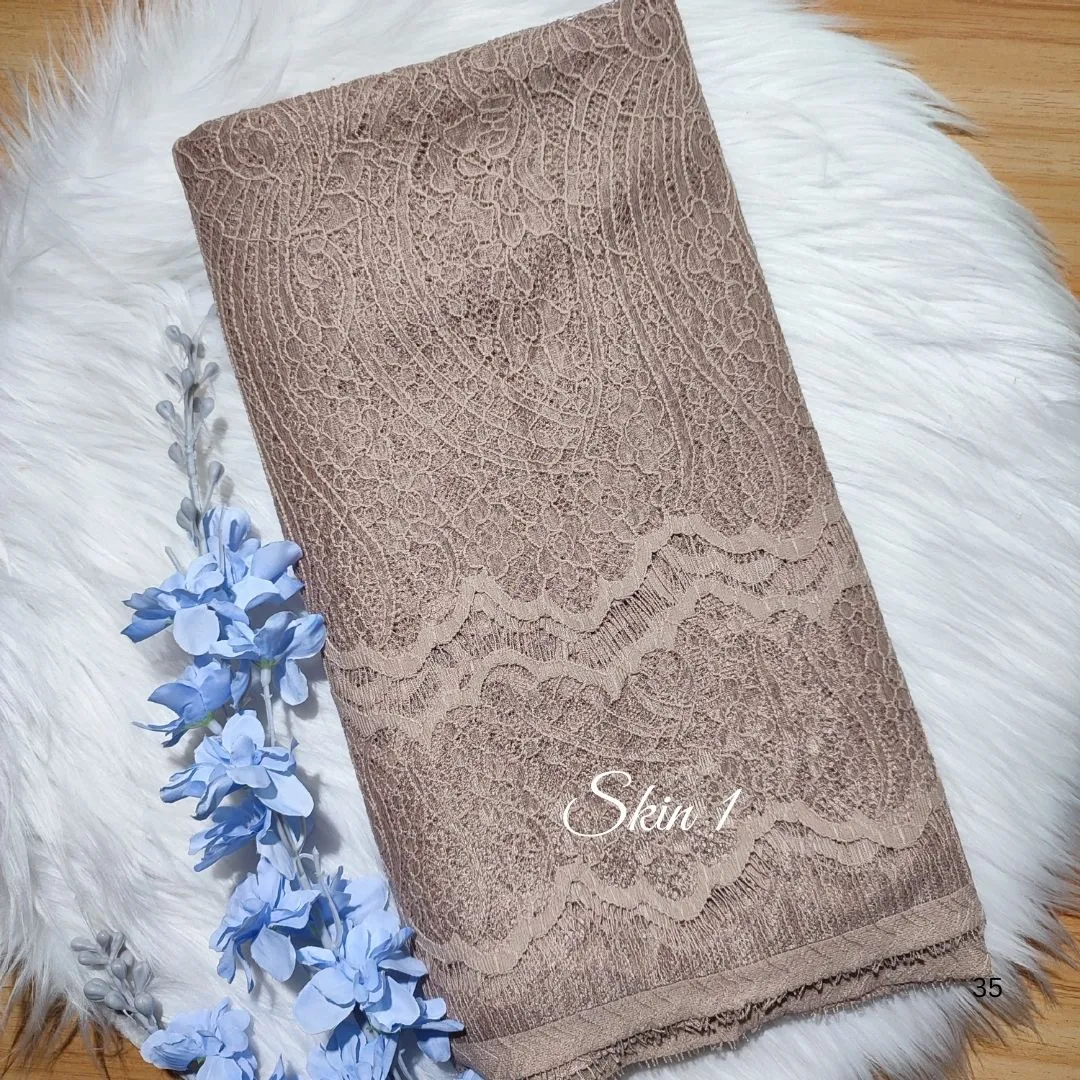 PANEL CHANTILLY POLOS - [ KODE 3945A ] - GRADE B - BAHAN KEBAYA - GAUN PENGANTIN - GAUN PESTA view 6