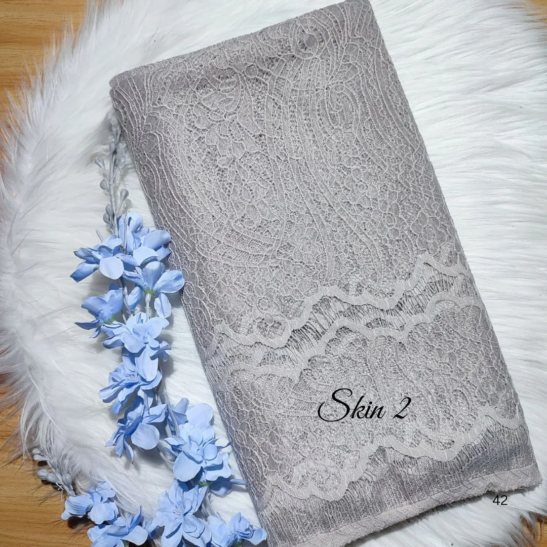 PANEL CHANTILLY POLOS - [ KODE 3945A ] - GRADE B - BAHAN KEBAYA - GAUN PENGANTIN - GAUN PESTA view 5