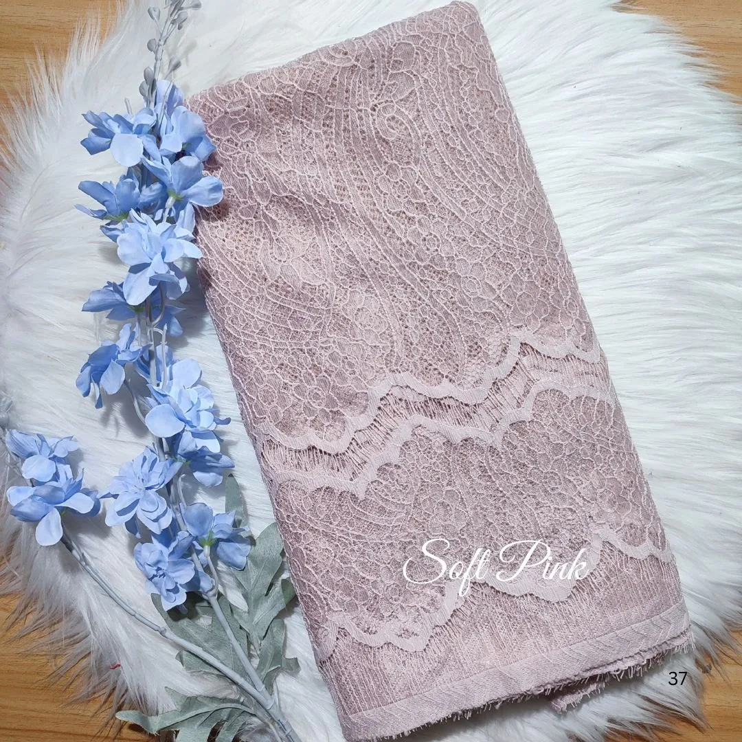 PANEL CHANTILLY POLOS - [ KODE 3945A ] - GRADE B - BAHAN KEBAYA - GAUN PENGANTIN - GAUN PESTA view 4