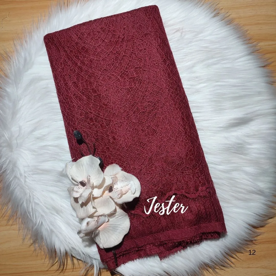 PANEL CHANTILLY POLOS [ KODE 5898 ] - GRADE B - BAHAN KEBAYA - KEBAYA MODERN - GAUN PENGANTIN. view 17