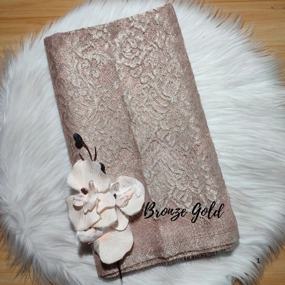 PANEL FULL METALIC - [ KODE 5650 ] - GRADE B - BAHAN KEBAYA - KEBAYA MODERN - GAUN PENGANTIN view 3