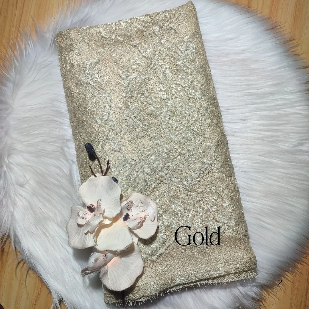 PANEL FULL METALIC - [ KODE 5791 ] - GRADE B - BAHAN KEBAYA -GAUN PENGANTIN - KEBAYA MODERN view 3