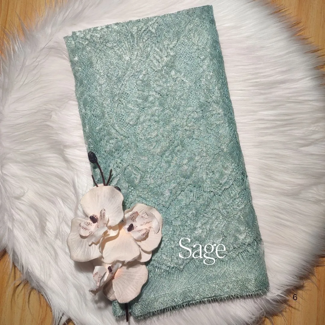 PANEL FULL METALIC - [ KODE 5791 ] - GRADE B - BAHAN KEBAYA -GAUN PENGANTIN - KEBAYA MODERN view 9