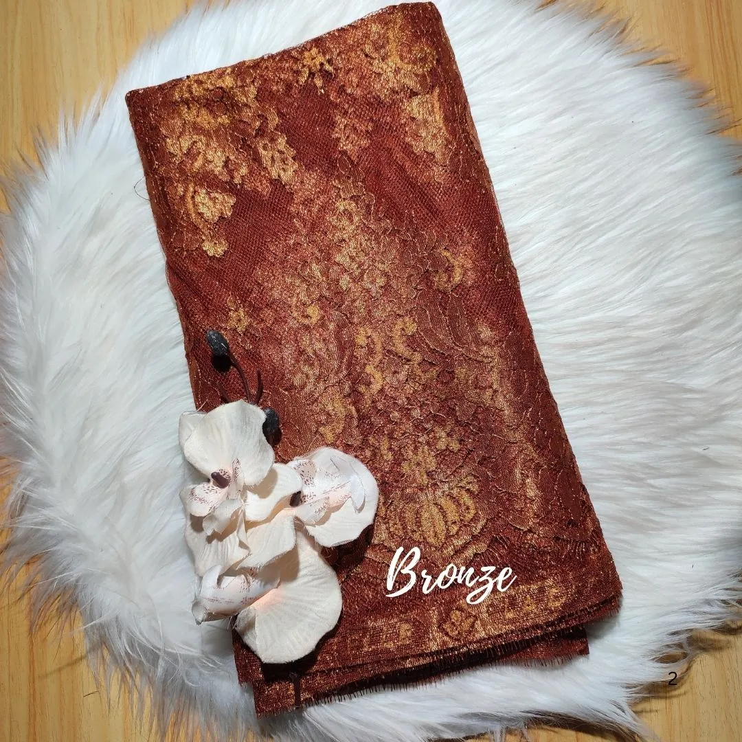 PANEL FULL METALIC CEPLOK / SHEARING - [ KODE 3477 ] - GRADE B - SEMI PRANCIS - KEBAYA MODERN - GAUN PENGANTIN view 5