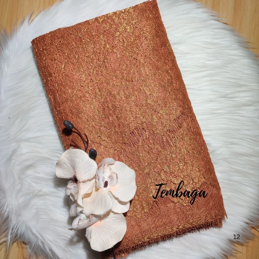 PANEL FULL METALIC CORD- [ KODE 3153 ] - GRADE B - BAHAN KEBAYA - KEBAYA MODERN - DRESS view 7